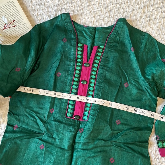 Tussar silk kurti - Picture 4 of 7